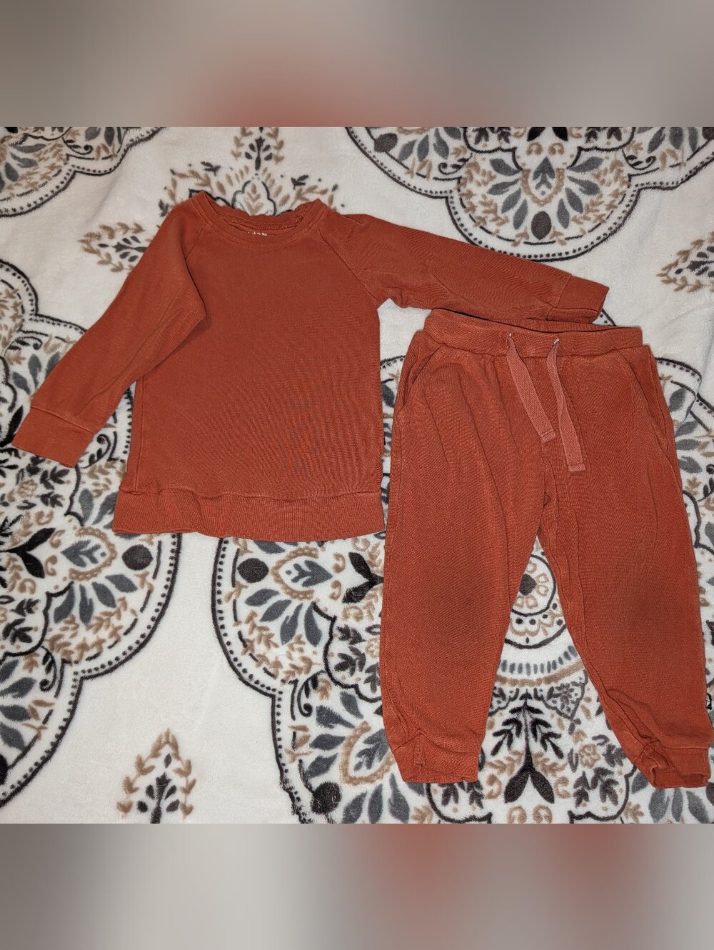 Kyte Baby Toddler Matching set in Rust Orange 2T